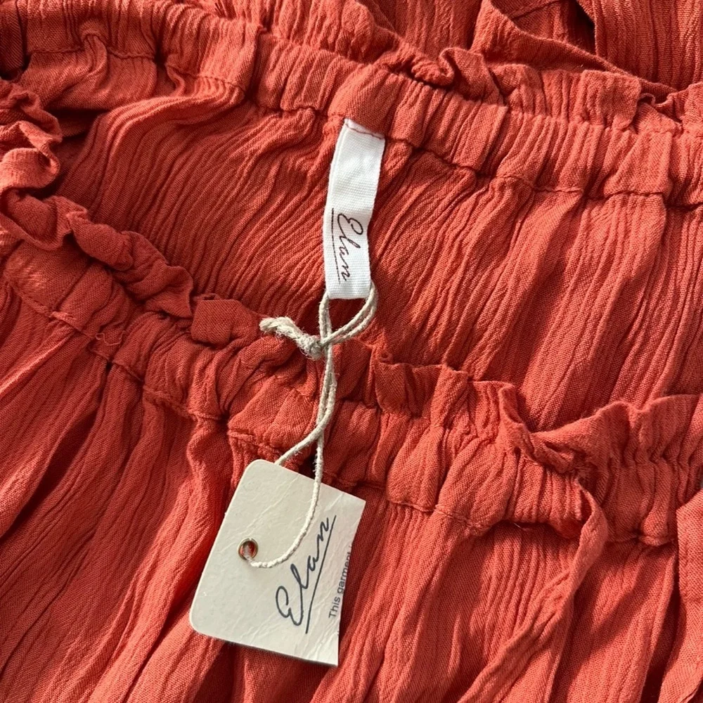 Elan Women’s Orange Tiered Ruffled Mini Skirt ~ Size L ~ NWT - Picture 5 of 8